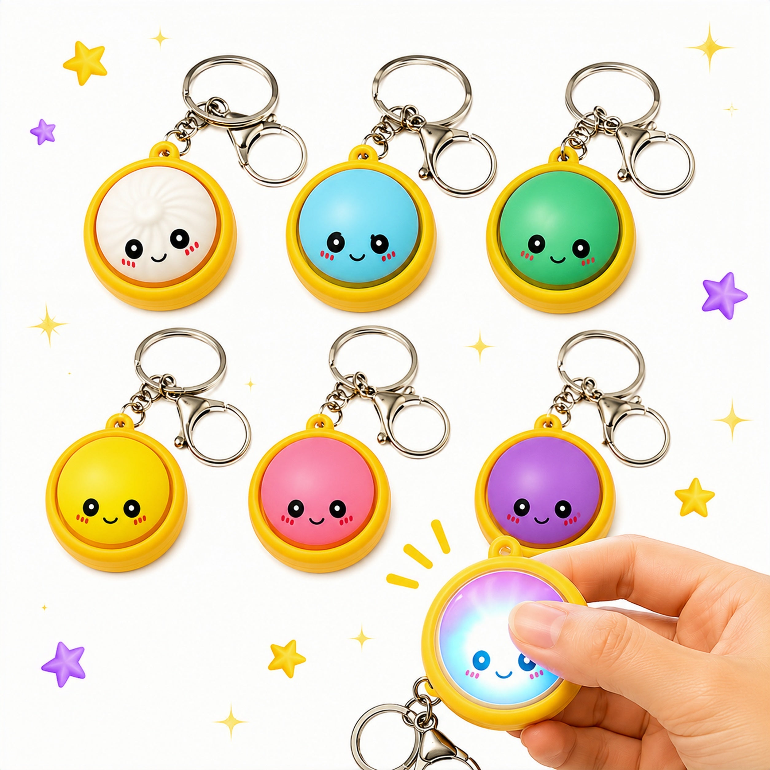 Glowing DumplingT Fidget Keychain