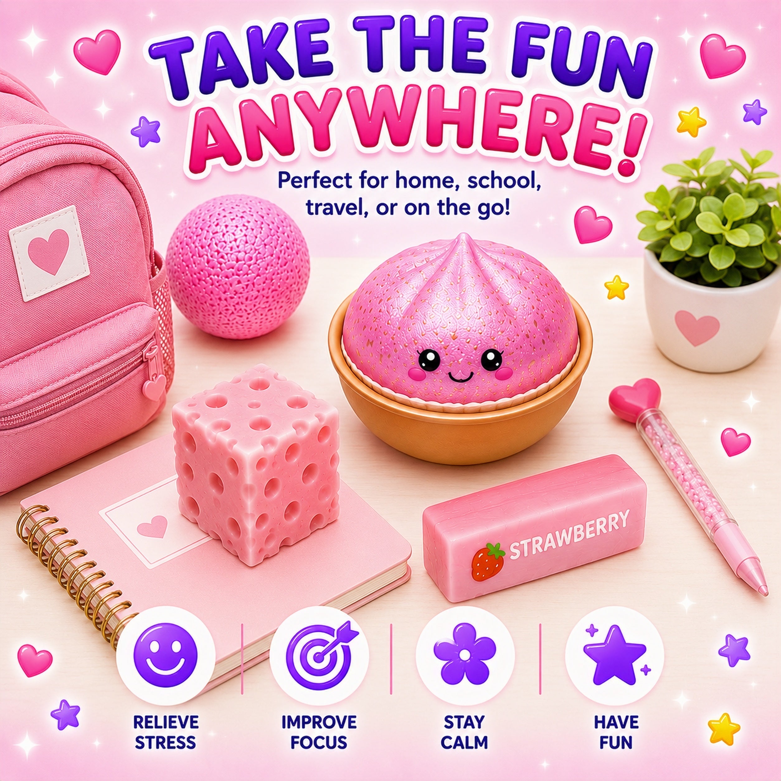 Squishy Fun BoxT Pink Edition