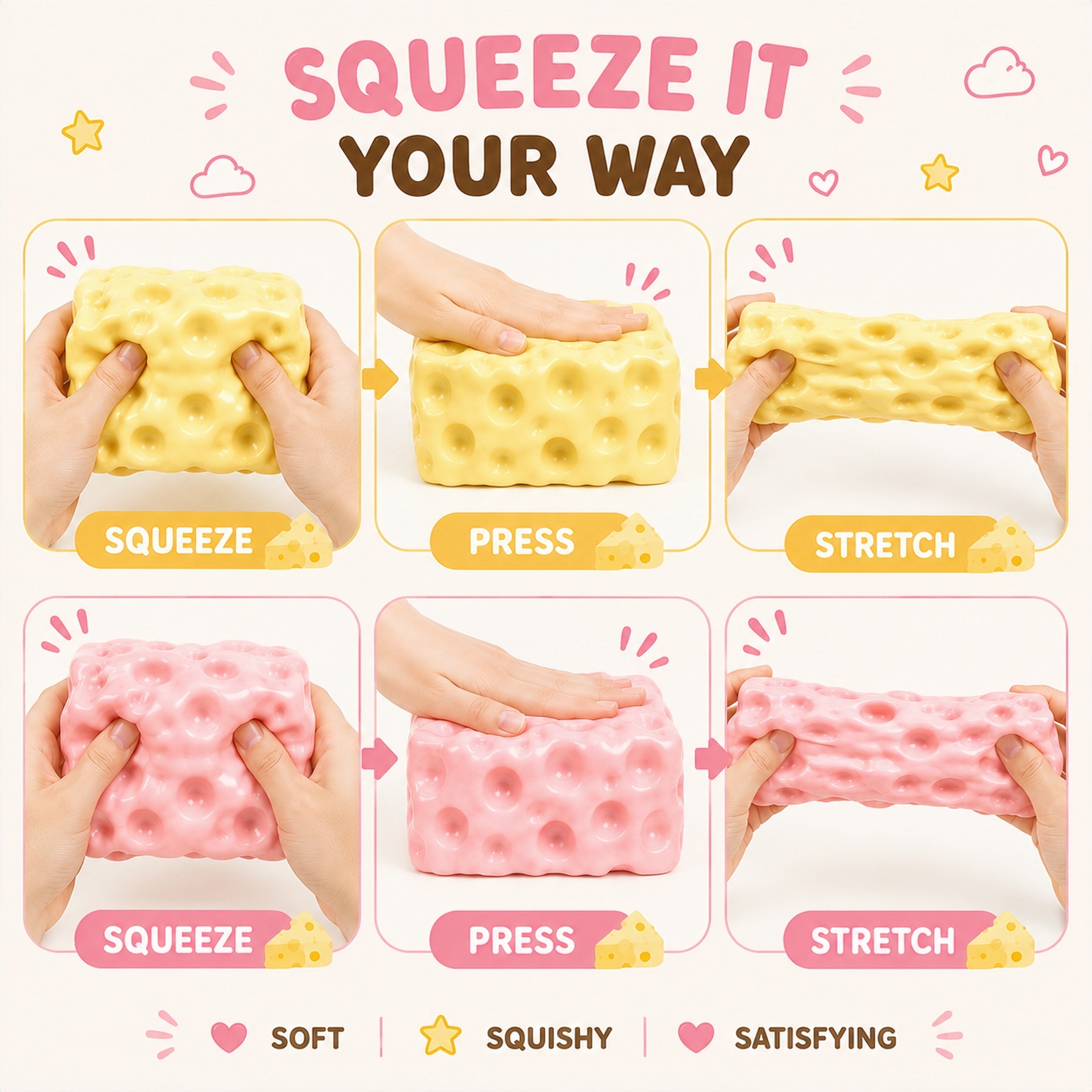 Cheesy BlockT Squishy
